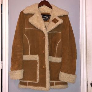 Vintage Leather Fur Coat